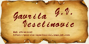 Gavrila Veselinović vizit kartica